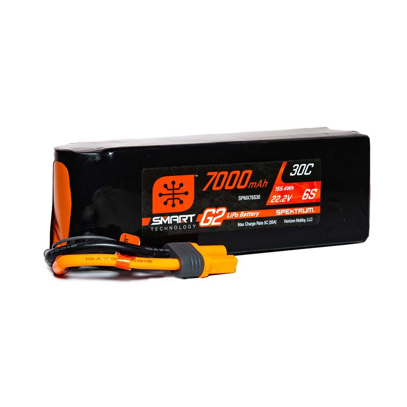 Spektrum 7000mAh 6S 22.2V Smart G2 LiPo 30C; IC5 (SPMX76S30) Horizon Hobby