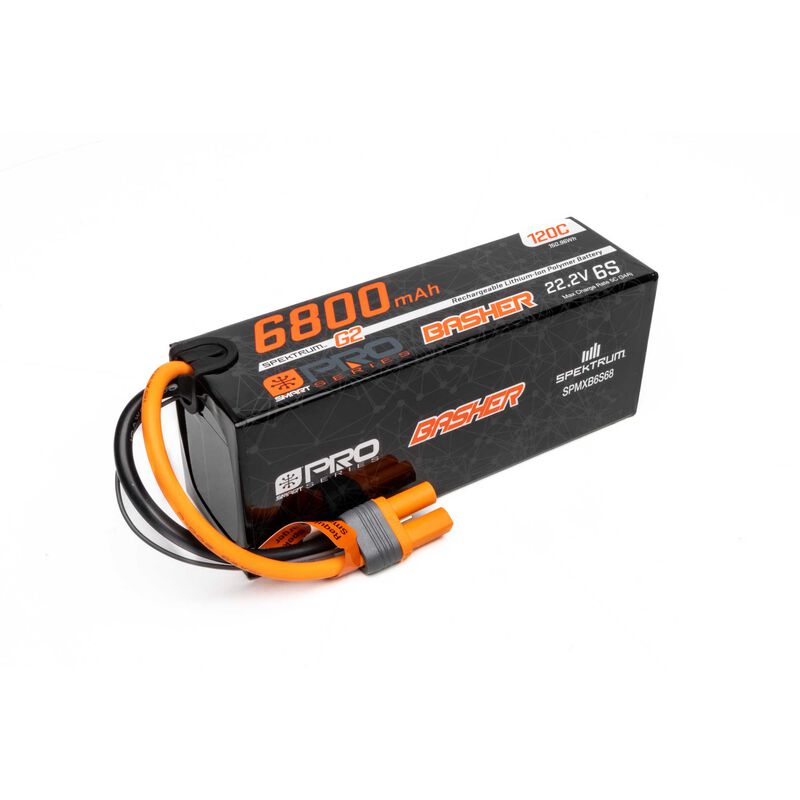 Spektrum 22.2V 6800mAh 6S 120C Smart G2 Pro Basher LiPo: IC5 (SPMXB6S68) Horizon Hobby