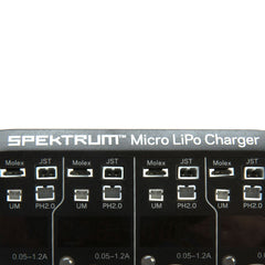 Spektrum S44 Micro 4-Port AC/DC 1S LiPo Smart Charger (SPMXC1040) Horizon Hobby