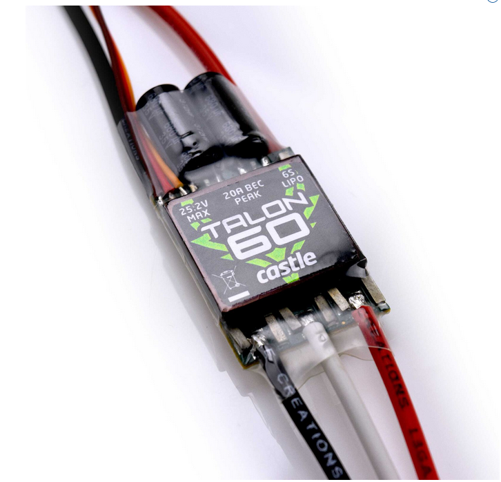 Castle Creations Talon 60 Brushless ESC w/Heavy Duty BEC (CSE010016300) Horizon Hobby