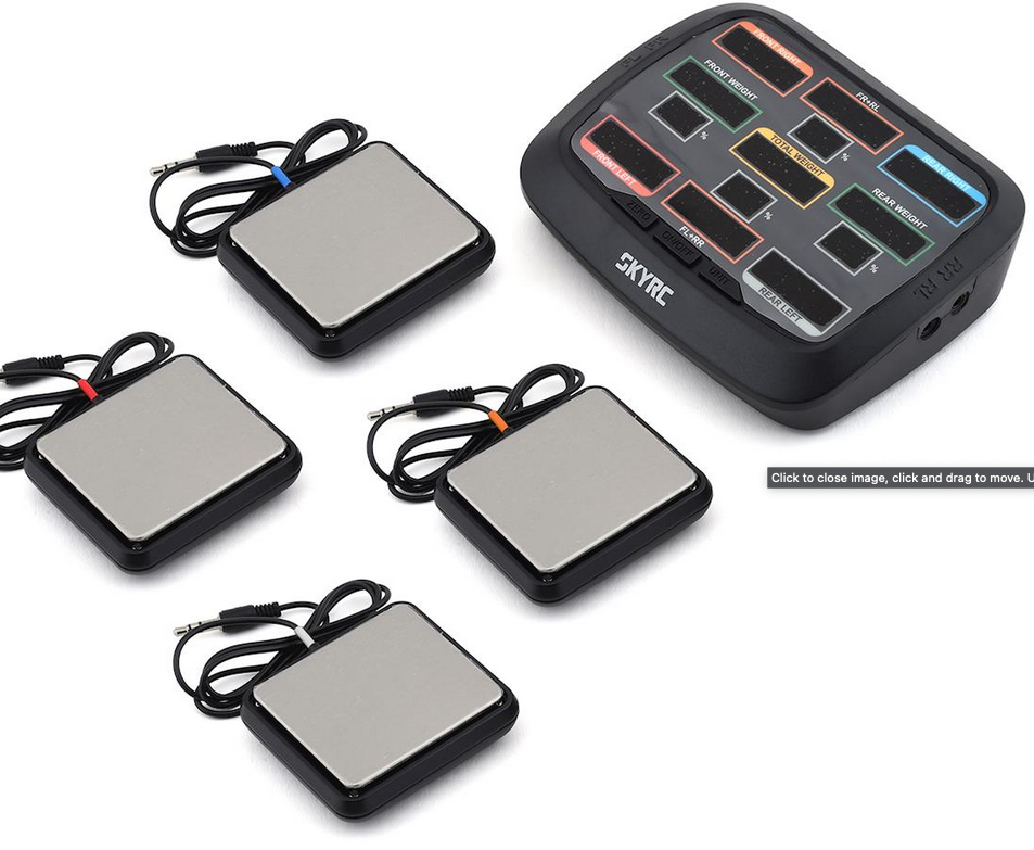 SkyRC Corner Weight Scale System w/4 Scales & Display Hub SKY-500015-01 Amain Hobbies