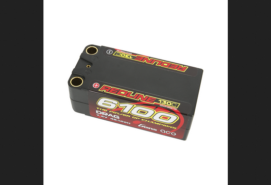 Gens ace Redline Series 6100mAh 7.4V 130C 2S2P HardCase Shorty Lipo Battery GensTattu