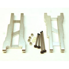 ST Racing CNC Machined Aluminum Rear A-Arm Set (W/Steel Hinge-Pins) For Traxxas Slash Silver) (ST2555XS) STRC