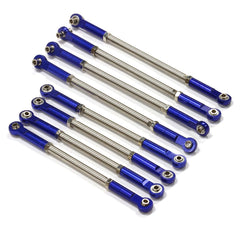 Integy Titanium Pushrod + Turnbuckle Set (8) for 1/10 Revo, E-Revo, Summit (T3242BLUE) Integy