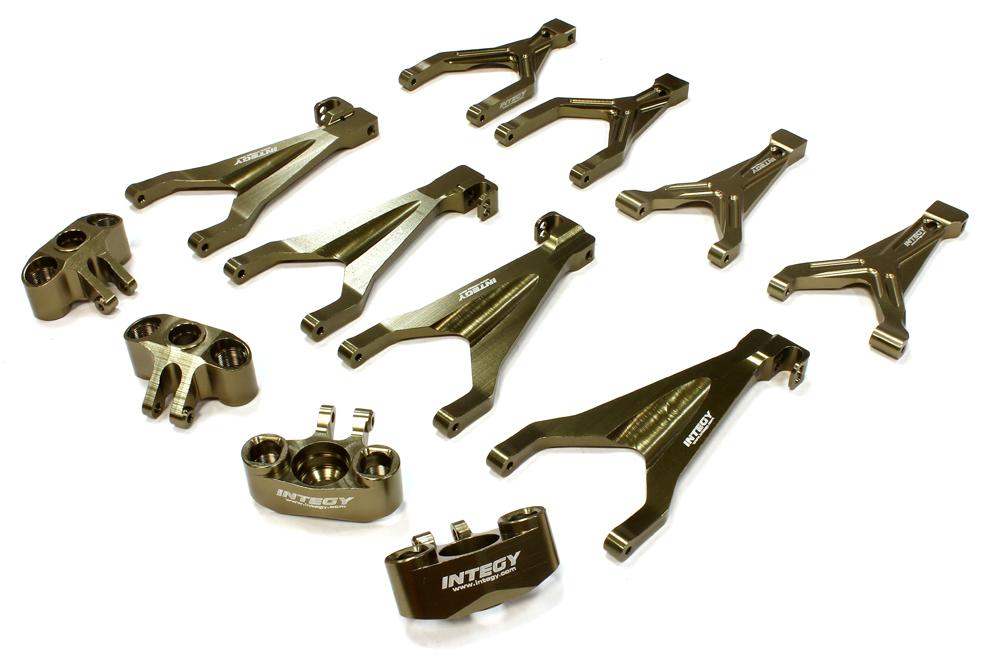 Integy Billet Machined Type IV Suspension Conversion Kit for 1/16 Traxxas E-Revo (T3986GREY) Integy