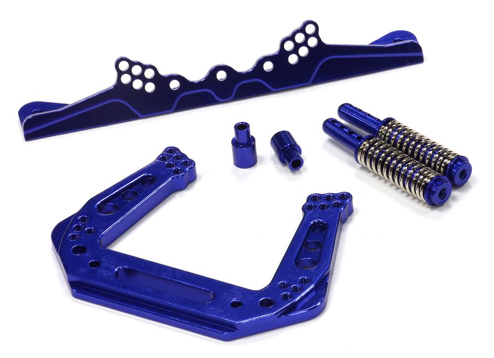 Integy Alloy Front Shock Tower for Nitro Rustler (T6789BLUE) Integy