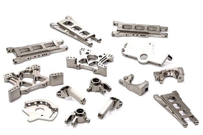 Integy Billet Machined T2 Conversion Kit for 1/10 Stampede 4X4 & Slash 4X4 (non-LCG) (SILVER) (T8595SILVER) Integy