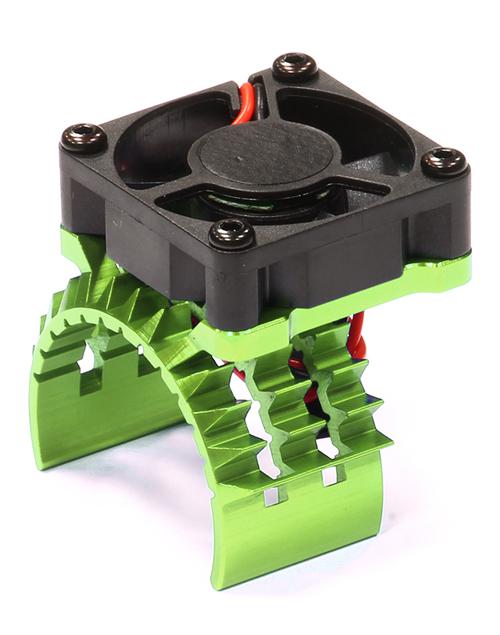 Integy T2 Motor Heatsink w/ Cooling Fan for Traxxas 1/10 Stampede 4X4 & Slash 4X4 (T8635GREEN) Integy