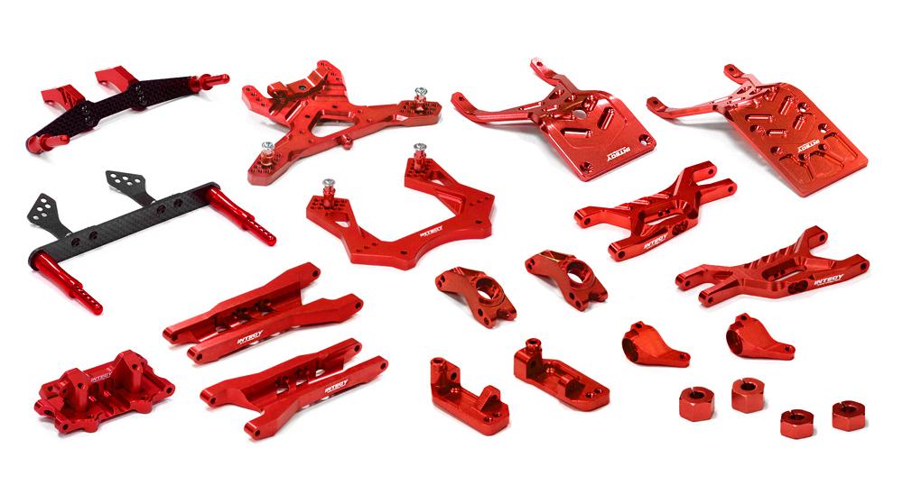 Integy Billet Machined T3 Complete Suspension Kit for 1/10 Stampede 2WD (T8651RED) Integy