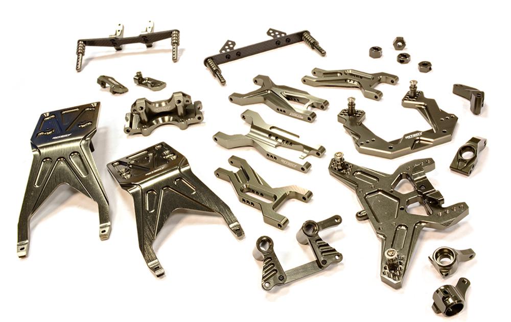 Integy Billet Machined Complete Suspension Kit for Traxxas 1/10 Slash 2WD (T8676GREY) Integy