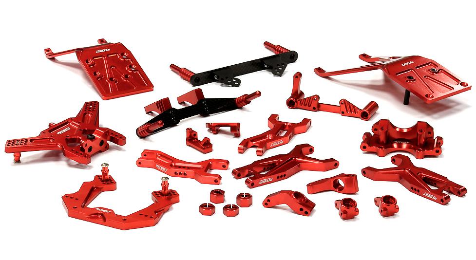 Integy Billet Machined Complete Suspension Kit for 1/10 Traxxas Slash 2WD (T8676RED) Integy