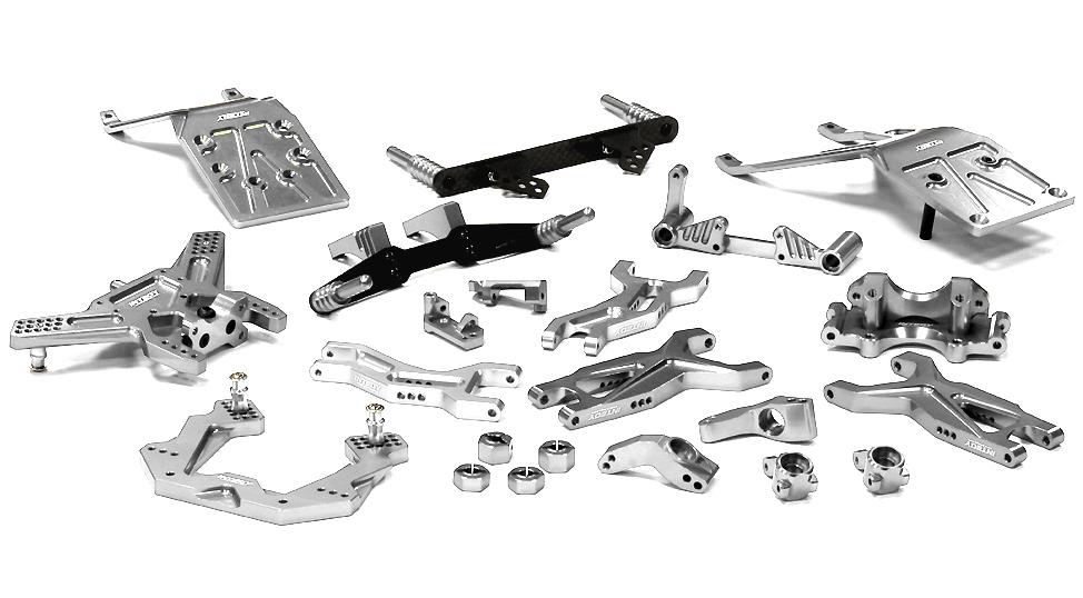 Integy Billet Machined Complete Suspension Kit for 1/10 Traxxas Slash 2WD (T8676SILVER) Integy