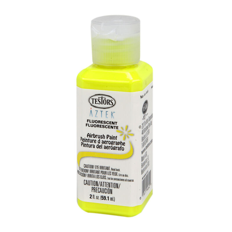 Testors Aztek Airbrush Paint, Fluorescent Yellow, 2 oz. (TES9464A) Horizon Hobby