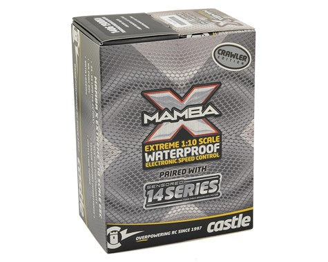 Castle Creations Mamba X Waterproof Sensored Brushless Combo w/1900kV Slate (CSE010015508) Amain Hobbies