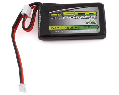 EcoPower "Trail" SCX24 2S 30C LiPo Battery w/PH2.0 Connector (7.4V/450mAh) (ECP-4015) Amain Hobbies