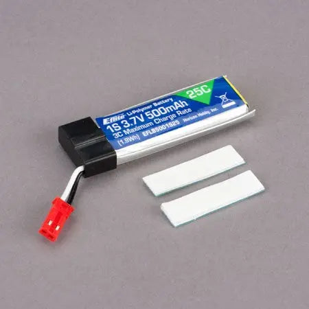 E-flite 1S 500mAh 25C 3.7V LiPo Battery (EFLB5001S25) Horizon Hobby