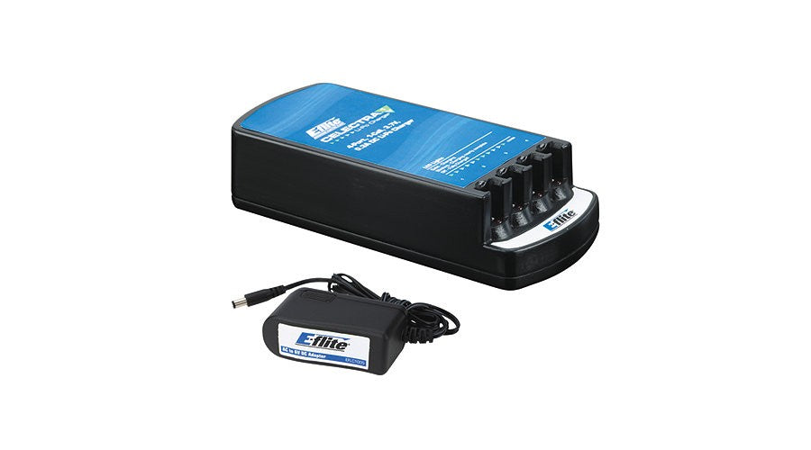 E-flite Celectra 4-Port Charger with AC Adapter Combo (EFLC1004AC) Horizon Hobby