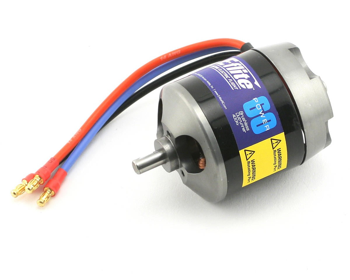 E-flite Power 60 Brushless Outrunner Motor, 400Kv (EFLM4060A) Horizon Hobby