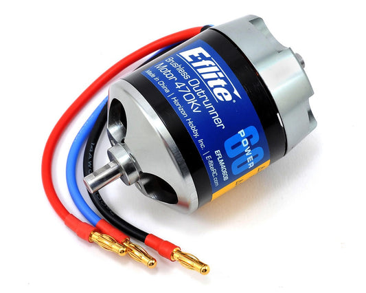 E-flite Power 60 Brushless Outrunner Motor, 470Kv (EFLM4060B) Horizon Hobby