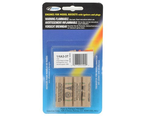 Estes 1/4A3-3T Mini Engine (4) (EST1502) Horizon Hobby