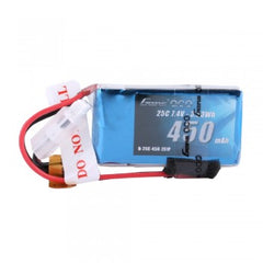 Gens Ace 450mAh 7.4V 25C 2S1P Lipo Battery Pack with JST-SYP Plug GensTattu