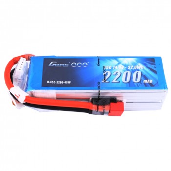 Gens Ace 2200mAh 14.8V 45C 4S1P Lipo Battery Pack with Deans Plug Horizon Hobby