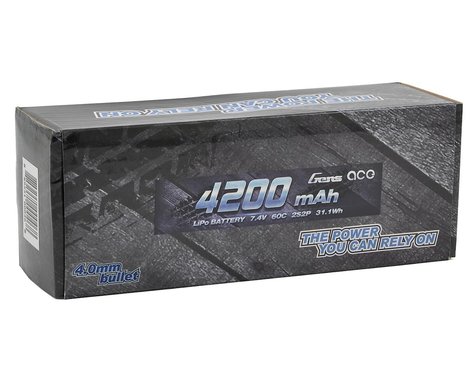 Gens Ace 2s Shorty LiPo Battery Pack 60C w/4mm Bullet (7.4V/4200mAh) GensTattu
