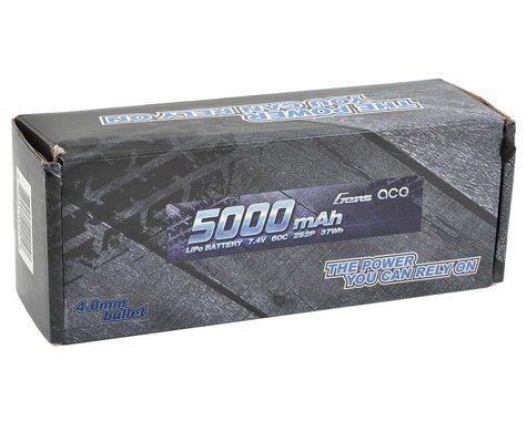 Gens Ace 2s Shorty LiPo Battery Pack 60C w/4mm Bullet (7.4V/5000mAh) GensTattu