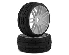 GRP GT - TO1 Revo Belted Pre-Mounted 1/8 Buggy Tires (Silver) (2) (S7) w/17mm Hex (GRPGTK01-S07) Amain Hobbies