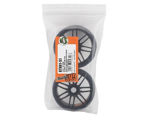 GRP GT - TO1 Revo Belted Pre-Mounted 1/8 Buggy Tires (Black) (2) (S1) w/17mm Hex Amain Hobbies