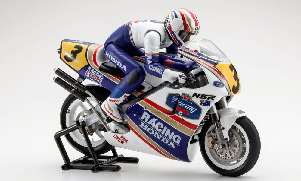 Kyosho 1/8 EP Honda NSR500 1991 Motorcycle Kit, Hanging on Racer (KYO34932B) HRP