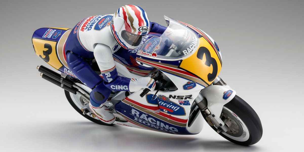 Kyosho 1/8 EP Honda NSR500 1991 Motorcycle Kit, Hanging on Racer (KYO34932B) HRP