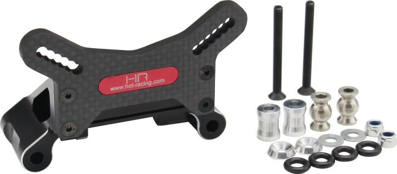 Hot Racing Aluminum & Cf Front Shock Tower & Arm Mount Losi Super Baja Rey (LSBR28M01) Hot Racing
