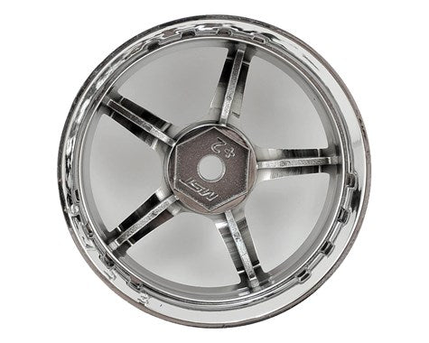 MST GT Wheel Set (Chrome/Chrome) (4) (Offset Changeable) 102099S Amain Hobbies