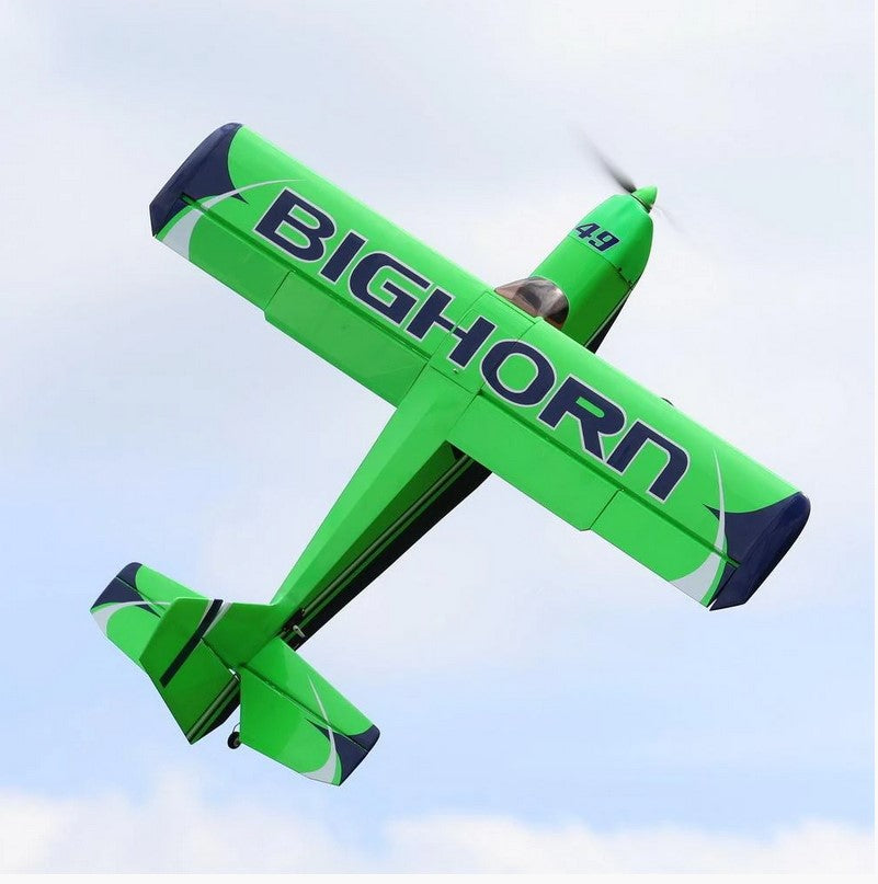 OMP Hobby BIGHORN 49" Pro Flap Version Receiver Ready Balsa Airplane (Green) Buddy RC