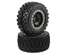 Pro-Line X-Maxx Badlands MX43 Pro-Loc Pre-Mounted All Terrain Tires (MX43) (PRO1013113) Horizon Hobby