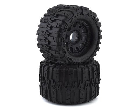 Pro-Line Trencher HP Belted 3.8" Pre-Mounted Truck Tires (2) (Black) (M2) w/Raid Wheels (PRO1015510) Horizon Hobby