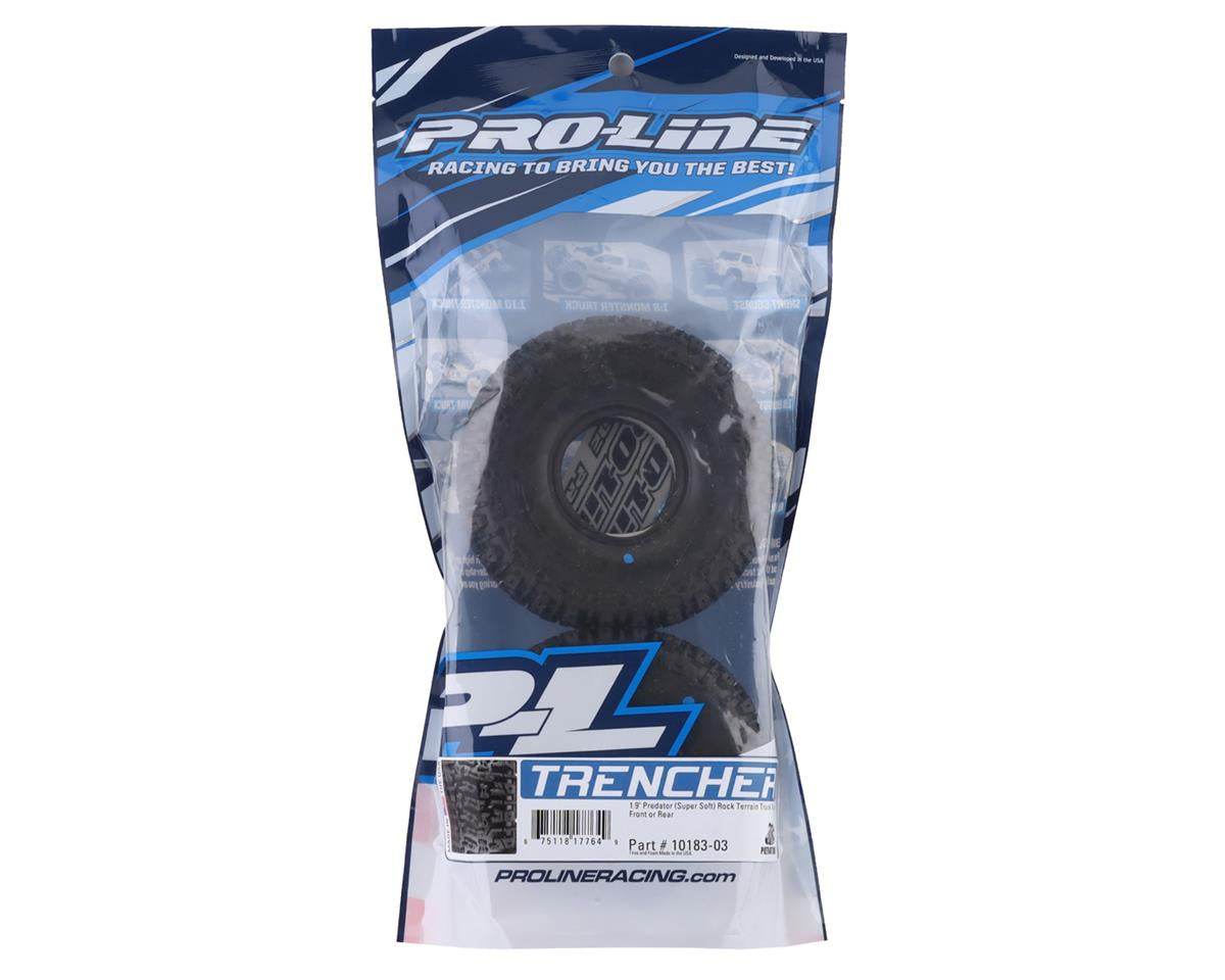 Pro-Line Super Trencher 1.9" Predator Tires (2) (PRO1018303) Horizon Hobby