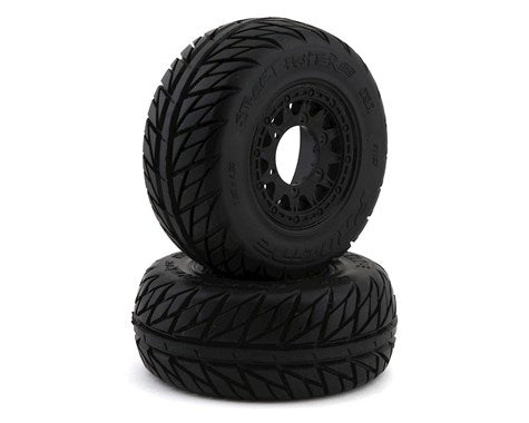Pro-Line Street Fighter LP 2.8" Tires w/Raid Rear Wheels (2) (Black) (M2) w/12mm Removable Hex (PRO1016110) Horizon Hobby