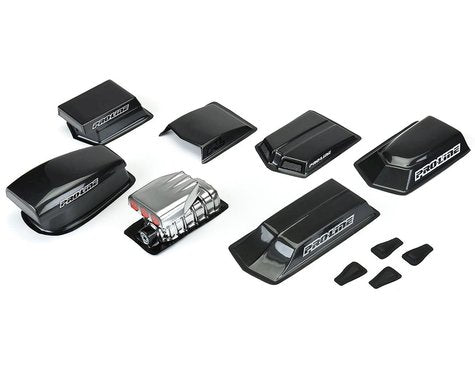 Pro-Line Hood Scoops & Blowers No Prep Drag Racing Variety Pack (Clear) (PRO636800) Horizon Hobby