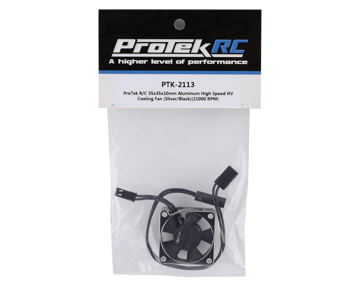 ProTek RC 35x35x10mm Aluminum High Speed HV Cooling Fan (Silver/Black) (PTK-2113) Amain Hobbies