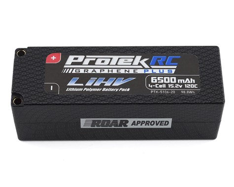 ProTek RC 4S 120C Low IR Si-Graphene + HV LiPo Battery (15.2V/6500mAh) w/5mm Connector (ROAR Approved) (PTK-5106-20) Amain Hobbies