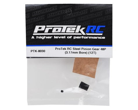 ProTek RC Lightweight Steel 48P Pinion Gear (3.17mm Bore) (12T) (PTK-8030) Amain Hobbies