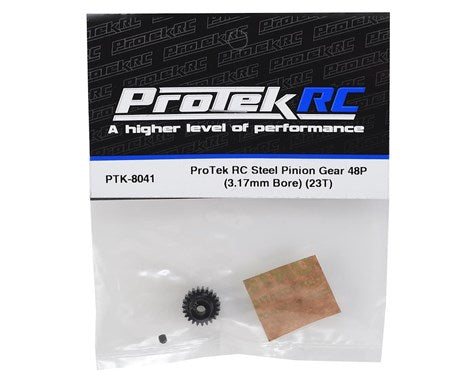 ProTek RC Lightweight Steel 48P Pinion Gear (3.17mm Bore) (23T) (PTK-8041) Amain Hobbies