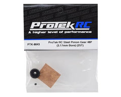 ProTek RC Lightweight Steel 48P Pinion Gear (3.17mm Bore) (25T) (PTK-8043) Amain Hobbies