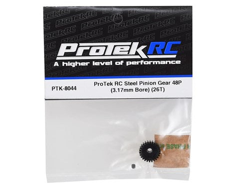 ProTek RC Lightweight Steel 48P Pinion Gear (3.17mm Bore) (26T) (PTK-8044) Amain Hobbies
