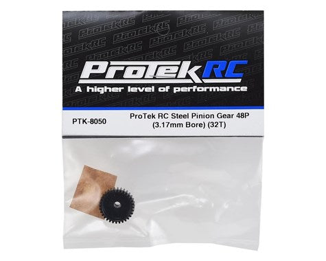 ProTek RC Lightweight Steel 48P Pinion Gear (3.17mm Bore) (32T) (PTK-8050) Amain Hobbies