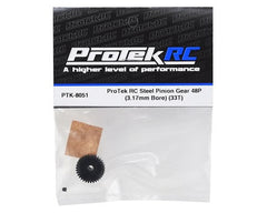 ProTek RC Lightweight Steel 48P Pinion Gear (3.17mm Bore) (33T) (PTK-8051) Amain Hobbies