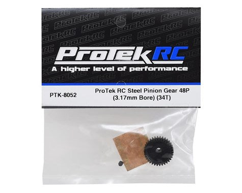 ProTek RC Lightweight Steel 48P Pinion Gear (3.17mm Bore) (34T) (PTK-8052) Amain Hobbies