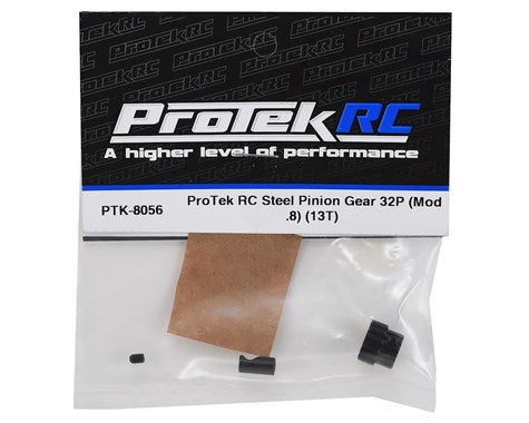 ProTek RC Steel 32P Pinion Gear w/3.17mm Reducer Sleeve (Mod .8) (5mm Bore) (13T) (PTK-8056) Amain Hobbies